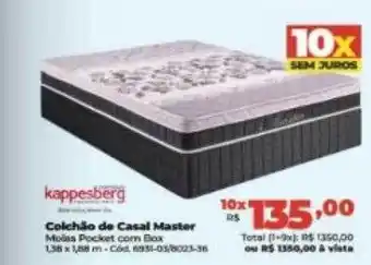 Lojas Becker Kappesberg colchão de casal master oferta