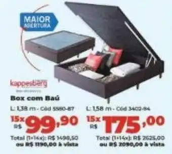Lojas Becker Kappesberg box com baú oferta