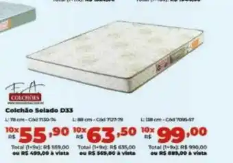 Lojas Becker Colchão selado d33 colchors oferta