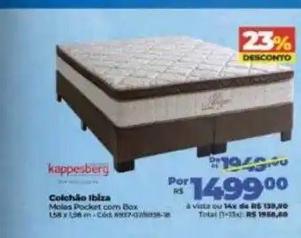 Lojas Becker Kappesberg colchão ibiza 23% desconto oferta
