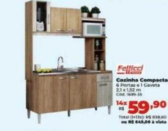 Lojas Becker Cozinha compacta fellicci oferta
