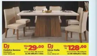 Lojas Becker Cadeira serena mesa italia oferta