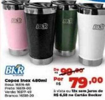 Copos inox 480ml bkr