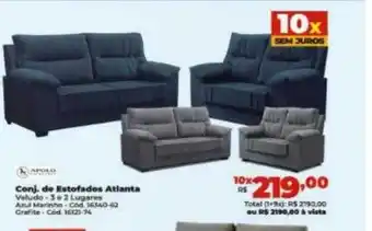 Lojas Becker Conj. de estofados atlanta apolo oferta