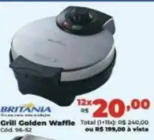 Lojas Becker Britania grill golden waffle oferta