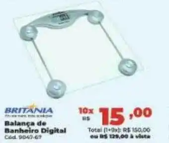 Lojas Becker Britania balança de banheiro digital oferta