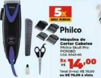 Lojas Becker Philco máquina de cortar cabelos oferta