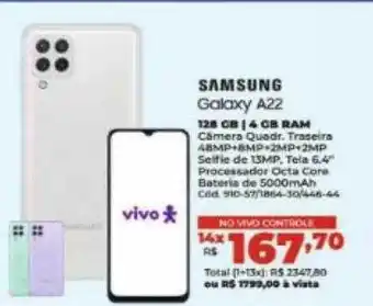 Lojas Becker Samsung galaxy a22 oferta
