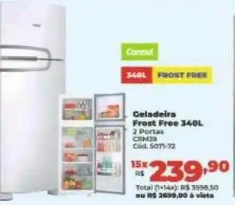 Geladeira frost free 340 l