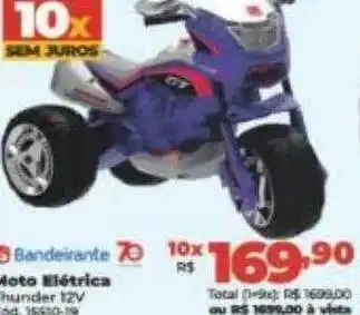 Lojas Becker Bandeirante moto elétrica oferta