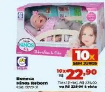 Lojas Becker Boneca ninos reborn oferta
