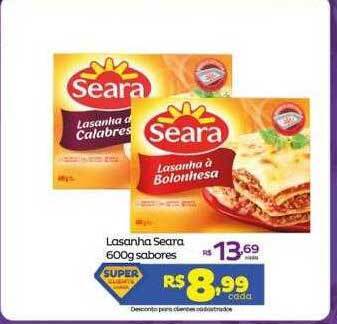 Super Lagoa Lasanha seara sabores oferta