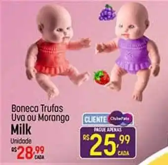 Muffato Boneca trufas uva o morango milk oferta