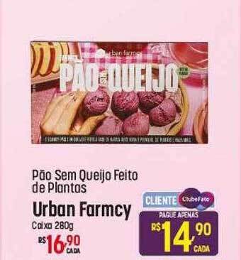 Muffato Pão sem queijo feito de plantas urban farmcy oferta