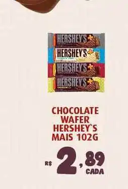 Bahamas Supermercados Chocolate Wafer Hershey's Mais 102g oferta
