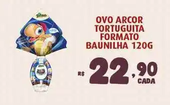 Ovo Arcor Torguita Formato Baunilha 120g