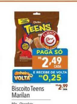 Biscoito Teens Marilan
