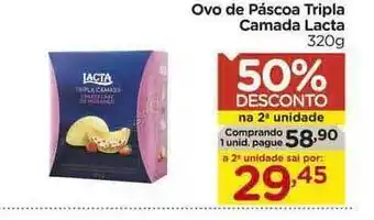 Carrefour Bairro Ovo De Páscoa Tripla Camada Lacta 50% De Desconto Na 2a Unidade 320g oferta