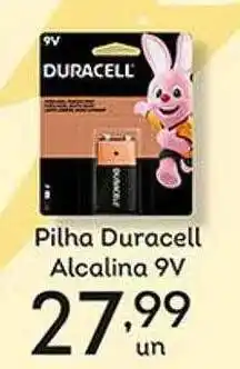 Pilha duracella alcalina 9v