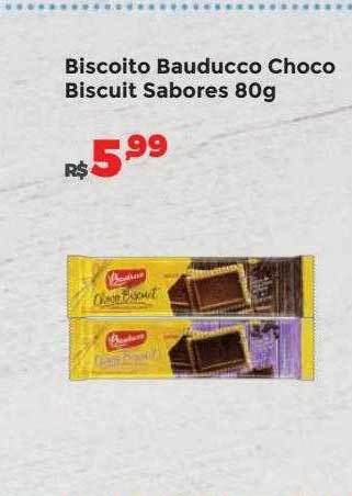 Villarreal Supermercados Biscoito bauducco choco biscuit sabores oferta