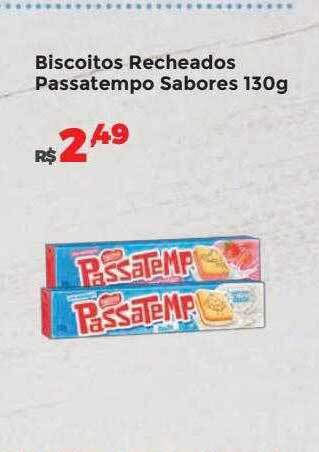 Villarreal Supermercados Biscoitos recheados passatempo sabores oferta