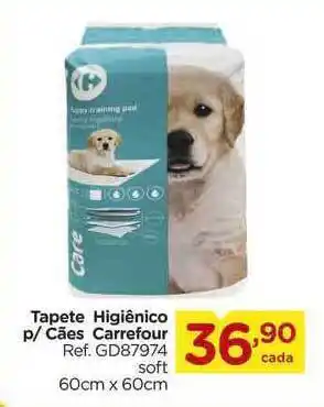 Carrefour Bairro Tapete Higiênico P Cães Carrefour 60cmx60cm oferta