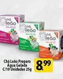 Coelho Diniz Chá Leão Preparo água Gelada 25g oferta