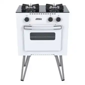 Carrefour Fogao a gas mini cook 2 q branco gas glp oferta