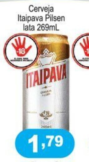 Calvo Atacadista Cerveja Itaipava Pilsen Lata 269ml oferta