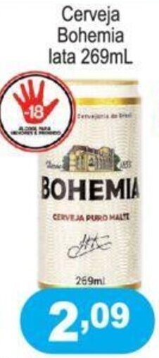 Calvo Atacadista Cerveja Bohemia lata 269ml oferta