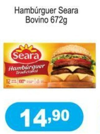 Calvo Atacadista Hamburguer Seara Bovino 672g oferta