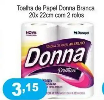 Toalha de Papel Dona Branca 20x22cm com 2 rolos
