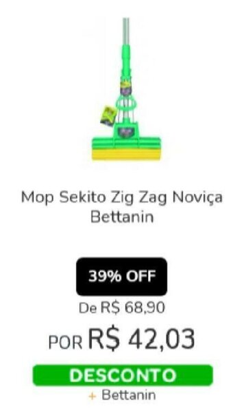 Cobasi Mop Sekito Zig Zag Novica Bettanin oferta