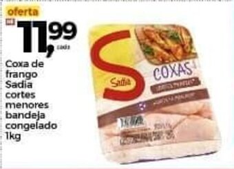 Frangolândia Coxa de frango Sadia Cortes Menores bandeja congelado 1kg oferta