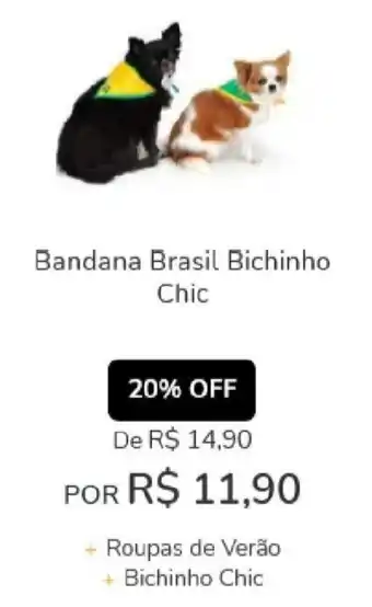 Bandana Brasil Bichinho Chic