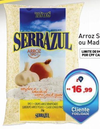 Tonin Superatacado Arroz serraazul ou madrinha 5kg oferta