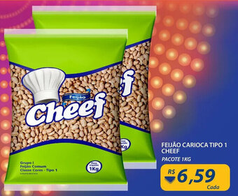 Assaí Atacadista Feijao Carioca Tipo 1 Cheef pacote 1kg oferta