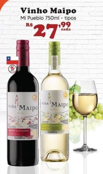 Supermercados Alvorada Vinho Maipo Mi Pueblo 750ml oferta