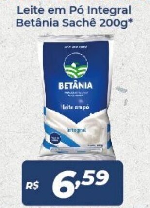Atakarejo Leite em po Integral Betania sache 200g oferta