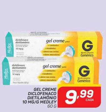 GBarbosa Gel creme diclofenaco dietilamônio 10 mg g medley oferta