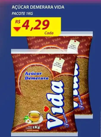 Assaí Atacadista Acucar Demerara Vida 1kg oferta