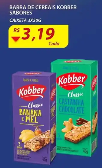 Assaí Atacadista Barra de Cereais Kobber Classic 3x20g oferta