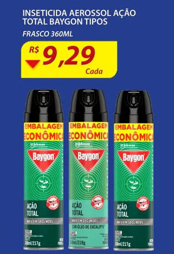 Inseticida Aerossol Acao Total Baygon tipos 360ml