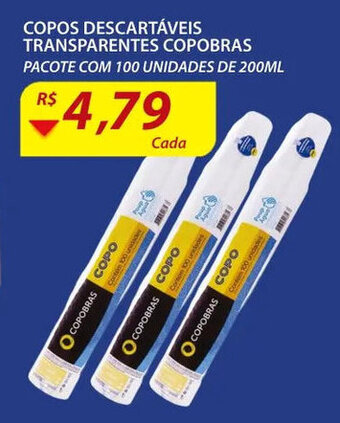 Assaí Atacadista Copos Descartaveis Transparentes Copobras 200ml oferta
