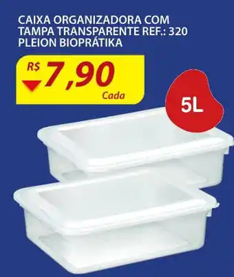 Assaí Atacadista Caixa Organizador com Tampa Transparente 5L oferta