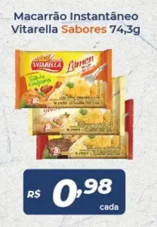 Atakarejo Macarrao Instantaneo Vitarella sabores 74.3g oferta