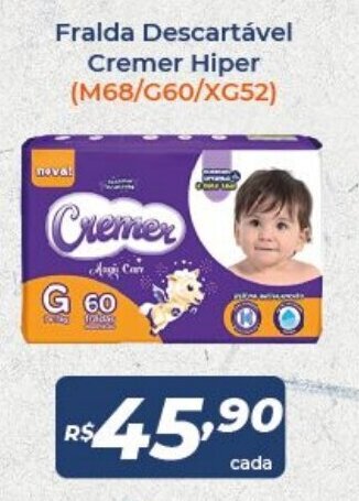 Atakarejo Fralda Descartavel Cremer Hiper oferta