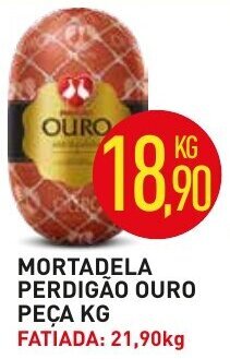 Calvo Atacadista Mortadela Perdigao Ouro peca 1kg oferta