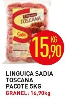 Calvo Atacadista Linguica Sadia Toscana pacote 5kg oferta