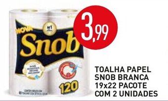 Toalha Papel Snob Branca 19x22 pacote com 2 unidades